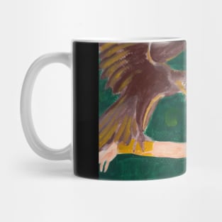 A woman with an eagle Mug